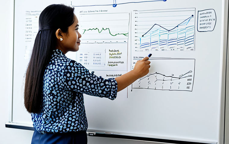 **Prompt:** A professional Malaysian financial advisor in a modest batik shirt, explaining investment strategies related to interest rates using a whiteboard in a modern office, fully clothed, appropriate content, safe for work, perfect anatomy, natural proportions, professional, family-friendly.